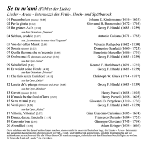 Goethe-Musik-Shop - Barockmusik - Titelliste