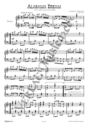 Alabama dream - Ragtime für Klavier von George D. Barnard