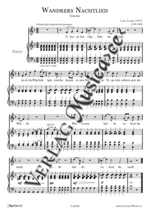 Wandrers Nachtlied - Goethe-Loewe